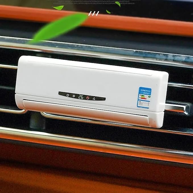 MINIATURE AC DESIGN SOLAR-POWERED CAR AIRFRESHNER DIFFUSER (COD)🚚