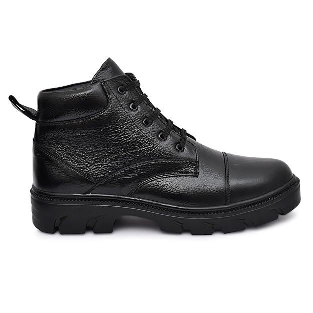 LEATHER MENS CASUAL BLACK BOOT