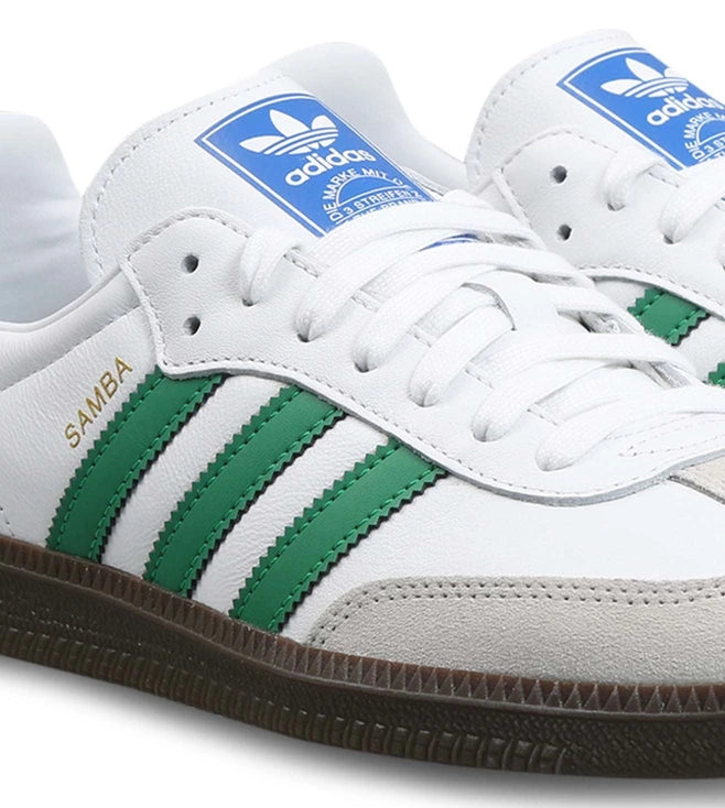 ADIDAS SAMBA OG WHITE & GREEN SNEAKERS (COD)🚚19 RS ADVANCE